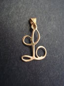 Gold Bracelet charm Monogram L