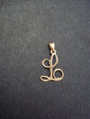 Gold Bracelet charm Monogram L