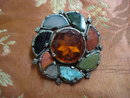 Fabulous Antique Scottish Silver and Agate Brooch
