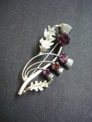 Fantastic Antique Scottish Thistle Sterling Silver Brooch