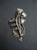 Fantastic Antique Scottish Thistle Sterling Silver Brooch