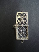 Vintage Sterling Silver Pendant Mad Money Box