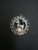 Vintage Sterling Silver Pendant or Large Charm - Poodle