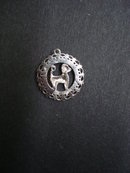 Vintage Sterling Silver Pendant or Large Charm - Poodle