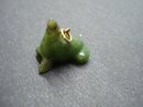 Vintage Carved Jade Stone Charm - Seal