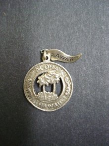 Sterling Circular Pendant or Charm - Aloha Hawaii