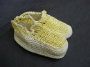 Beautiful Antique Crochet Dolls or Baby Shoes - Ivory