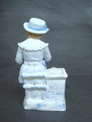 Antique Figural Bisque Vase - Lil Teacher - Hand Painted