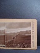 Original Antique Stereoscopic Card Iceland Traveling on Horses