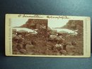 Antique Stereo-Scopic Card Iceland - Horseback Travel - Rugged Area