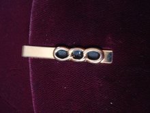 Deco Style Tie Clip Gold Tone
