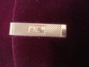 Vintage Tie Clip - Gold Tone - Monogram R