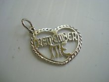Sterling Pendant - Heart Shape - Remember Me