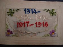 Silk Embroidery Postcard - 1914 - 2918 - World War One