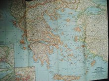 1958 Map of Greece and Aegean Atlas Plate 40
