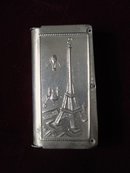 Antique Matchbox Case or Box, Eiffel Tower