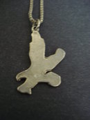 Pendant Necklace Turquoise Inlay Eagle