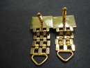 Vintage Cufflinks-Gold Tone-Green Agate Stone