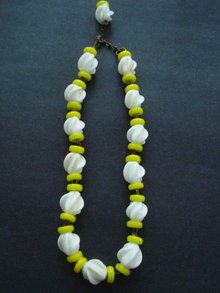 Antique Necklace - Art Glass - Choker Style