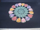 Antique Doily - Colourful Tulips - Hand Made
