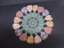 Antique Doily - Colourful Tulips - Hand Made