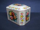 Hinged Vintage Tea Caddy Tin Box