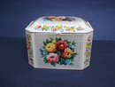 Hinged Vintage Tea Caddy Tin Box