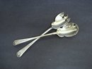 Antique Salad Serving Silver Set - 2 pc