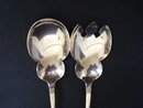 Antique Salad Serving Silver Set - 2 pc