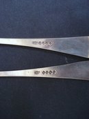 Antique Salad Serving Silver Set - 2 pc