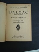Balzac Book Pages Choisies by Robert Cornilleau Paris