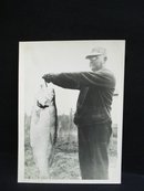 Antique Real Photo Fifherman and Large Fish