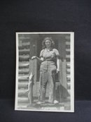 Antique Real Photo - Young Girl - Big Fish