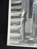 Antique Real Photo - Young Girl - Big Fish
