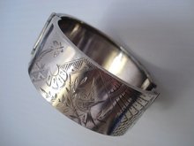 Victorian Cuff Bracelet - Bangle - Sterling