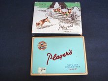Players Cigarette Tin with Christmas Sleeve