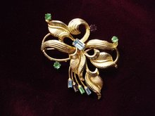 Antique Brooch - Bond Boyd Sterling - Gold Top