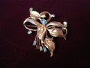 Antique Brooch - Bond Boyd Sterling - Gold Top