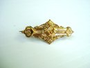 Victorian Barpin Brooch - Gold Top