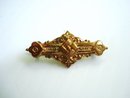 Victorian Barpin Brooch - Gold Top