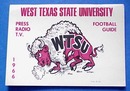 W.TEXAS STATE FOOTBALL MEDIA GUIDE 1966