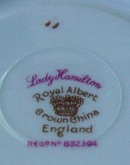 Royal Albert Cup & Saucer Lady Hamilton