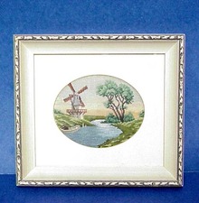 Antique Framed Petit Point Picture