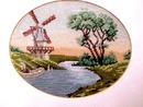 Antique Framed Petit Point Picture