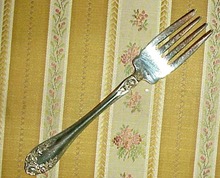 Magnificent Sterling Silver Desert Fork NORMANDY ROSE