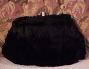 Lovely Vintage 1930's Soft Silky Black Fur Ladies Muff - Purse