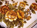 Lovely Vntg.Tablecloth - Orange Roses