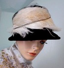 30 's Designer Black HAT / White