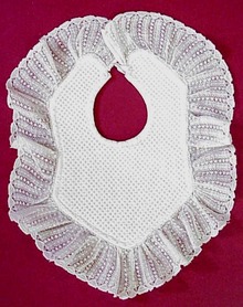 Beautiful VICTORIAN HAND MADE BABY BIB