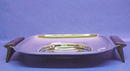Deco Chrome /Bakelite Serving DISH